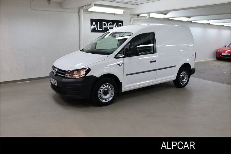 Vit Begagnad 2019 VW Caddy S Minibuss | 109 900 kr (Superpris) - Bild 1/4
