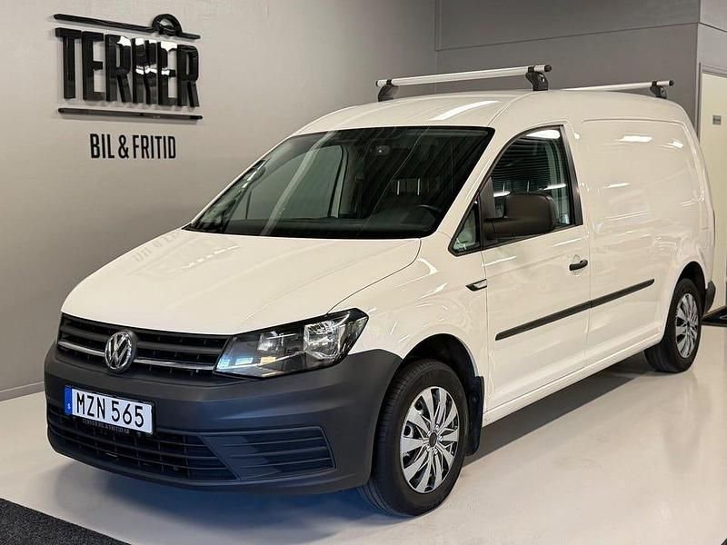Vit Begagnad 2018 VW Caddy Maxi Minibuss | 159 000 kr (Marknadspris) - Bild 1/4
