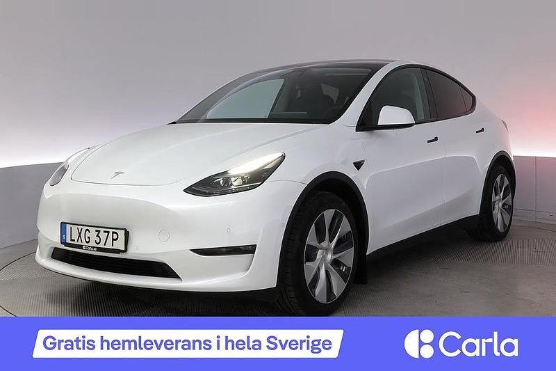 Vit Begagnad 2022 Tesla Model Y Long Range AWD SUV | 421 990 kr (Marknadspris) - Bild 1/4