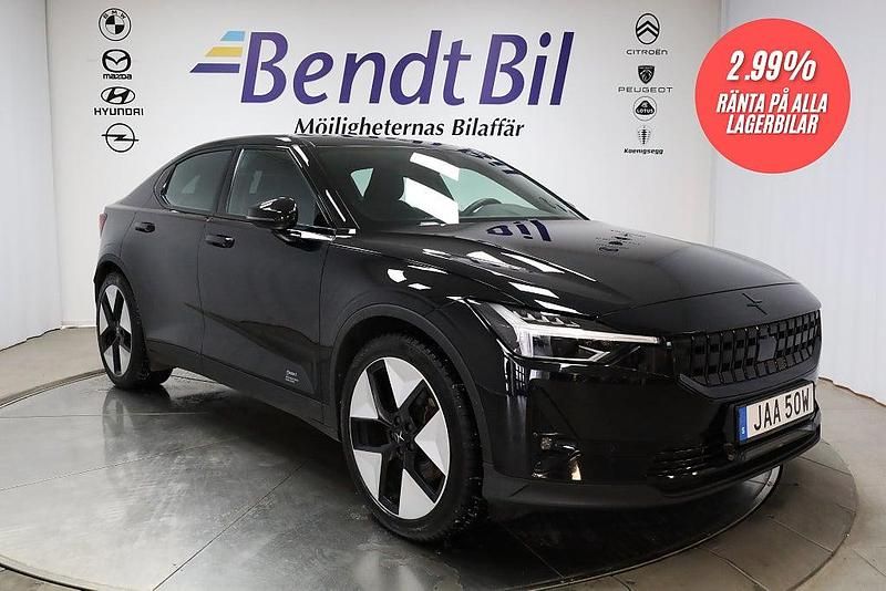 Begagnad Polestar 2 Pilot-lite 300 kW (408 HK) 2022 Svart Halvkombi