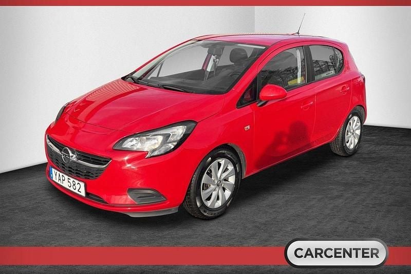 Röd Begagnad 2015 Opel Corsa Enjoy Halvkombi | 94 500 kr (Marknadspris) - Bild 1/4