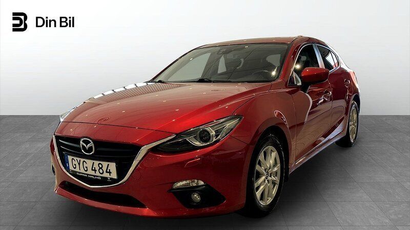 Röd Begagnad 2015 Mazda 3 Inclusive Halvkombi | 129 900 kr (Lite dyr) - Bild 1/4
