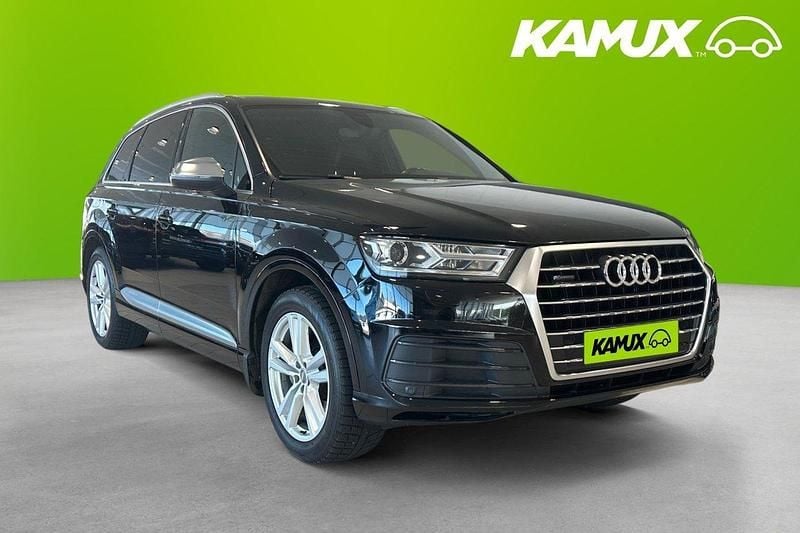 Svart Begagnad 2018 Audi Q7 S-Line SUV | 339 900 kr (Bra pris) - Bild 1/4