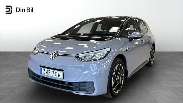 Grå (moonstone grey black) Begagnad 2022 VW ID.3 Pro Performance Halvkombi | 264 800 kr (Bra pris) - Bild 1/4