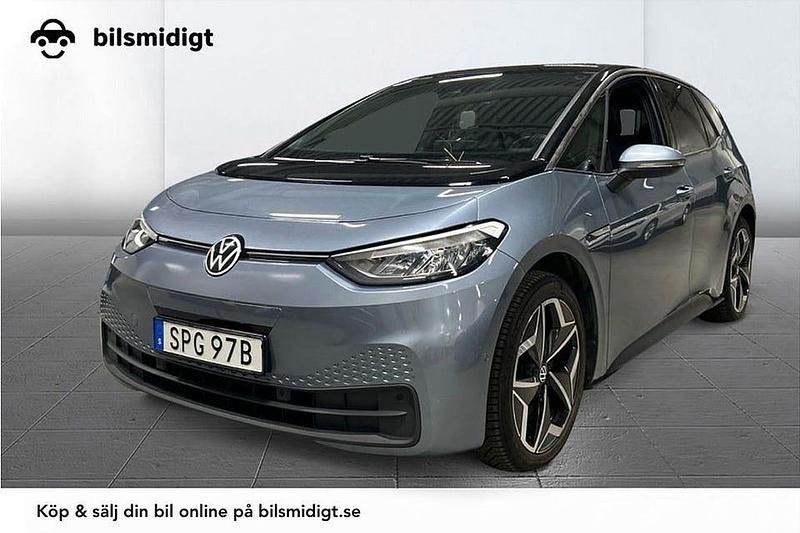 Begagnad VW ID.3 Pro 150 kW (204 HK) 2022 Blå Halvkombi