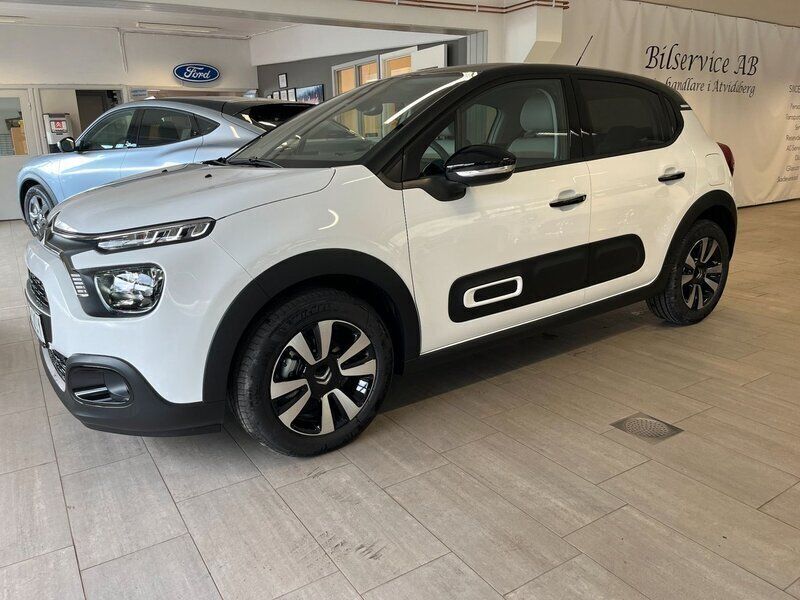 Vit Ny 2024 Citroën C3 Shine Halvkombi | 229 000 kr (Dyr) - Bild 1/4