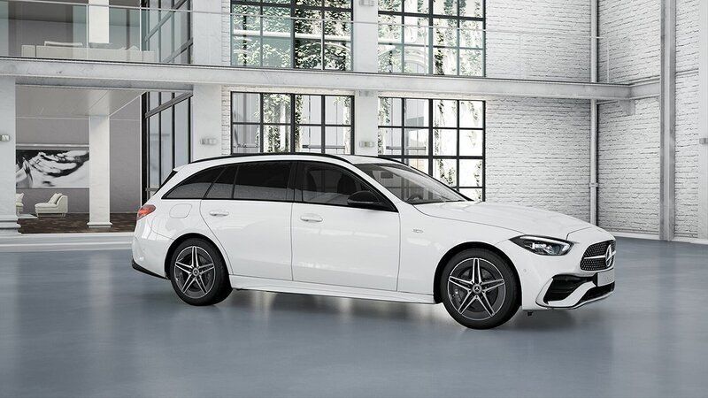 Vit Ny 2025 Mercedes C300e Advanced Kombi | 646 850 kr (Marknadspris) - Bild 1/4