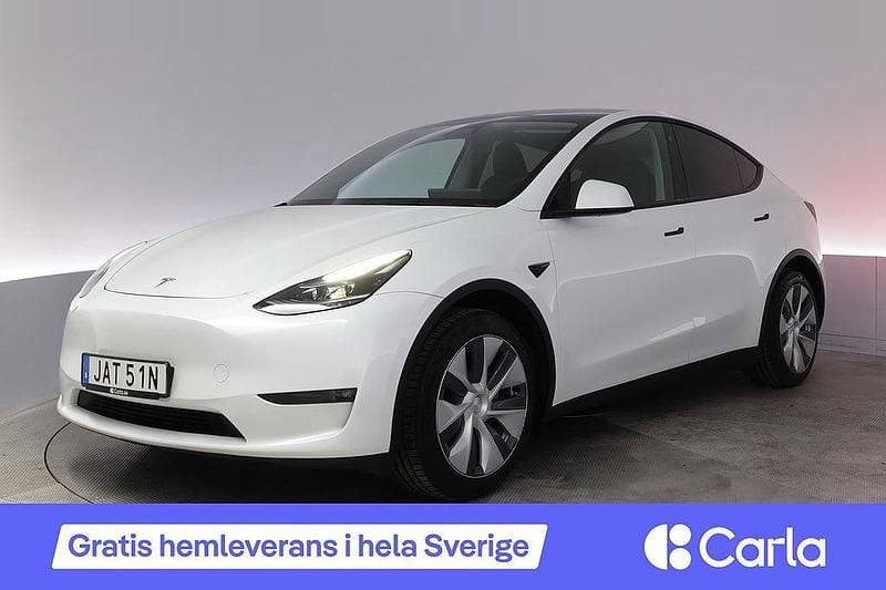 Vit Begagnad 2024 Tesla Model Y Long Range AWD SUV | 449 990 kr (Marknadspris) - Bild 1/4
