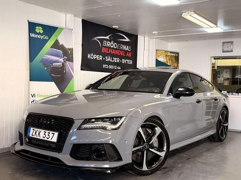 Begagnad Audi RS7 Sportback Comfort 561 HK (412 kW) 2014 Grå (svart) Halvkombi