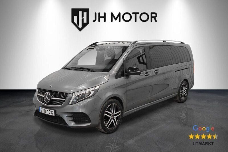 Grå Begagnad 2021 Mercedes V300 AMG Minibuss | 599 900 kr (Marknadspris) - Bild 1/4