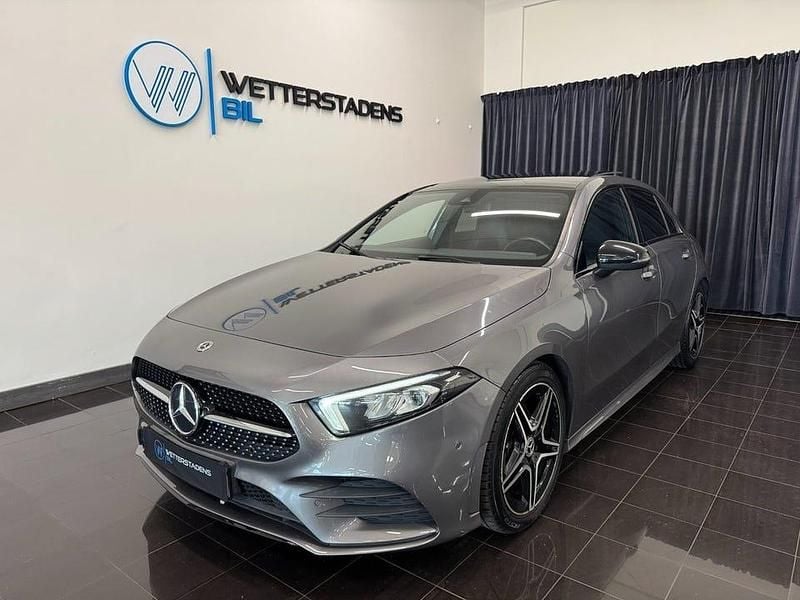 Begagnad Mercedes A180 AMG 136 HK (100 kW) 2019 Mörkgrå (mountain gray  metallic) Halvkombi