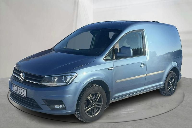 Ljusblå Begagnad 2016 VW Caddy Minibuss | 80 000 kr (Superpris) - Bild 1/4