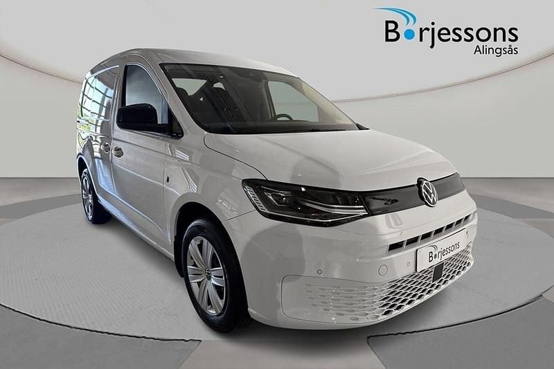 Vit Ny 2025 VW Caddy Minibuss | 435 625 kr (Marknadspris) - Bild 1/4