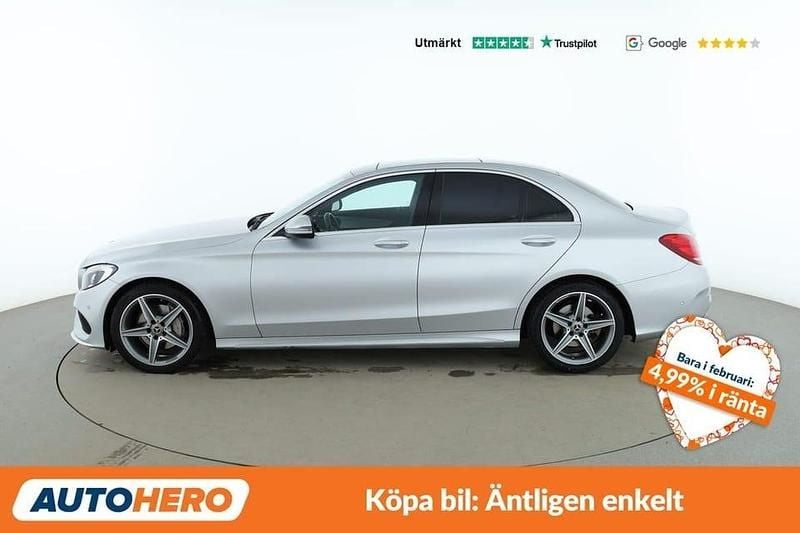 Begagnad Mercedes C200 AMG line 186 HK (136 kW) 2018 Silver Sedan