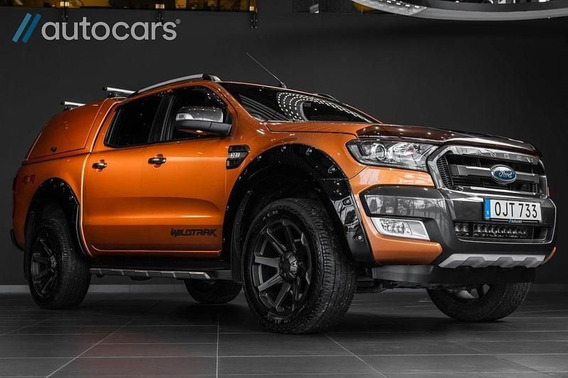 Orange Begagnad 2018 Ford Ranger Wildtrack Pickup | 348 750 kr - Bild 1/4