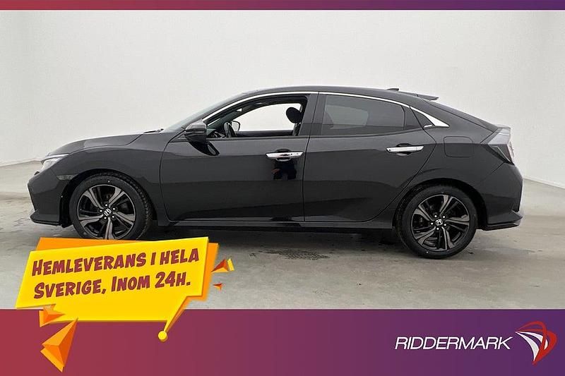 Svart Begagnad 2018 Honda Civic Halvkombi | 179 900 kr (Marknadspris) - Bild 1/3