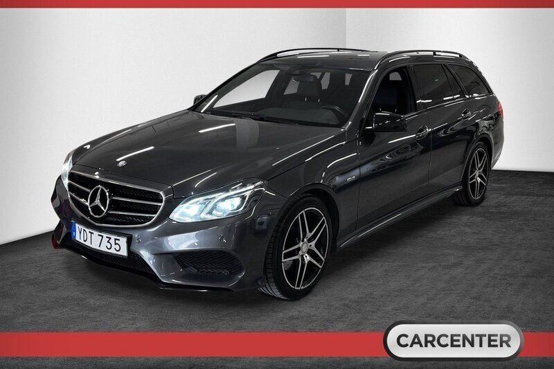 Grå Begagnad 2016 Mercedes E220 AMG Kombi | 199 500 kr (Bra pris) - Bild 1/4