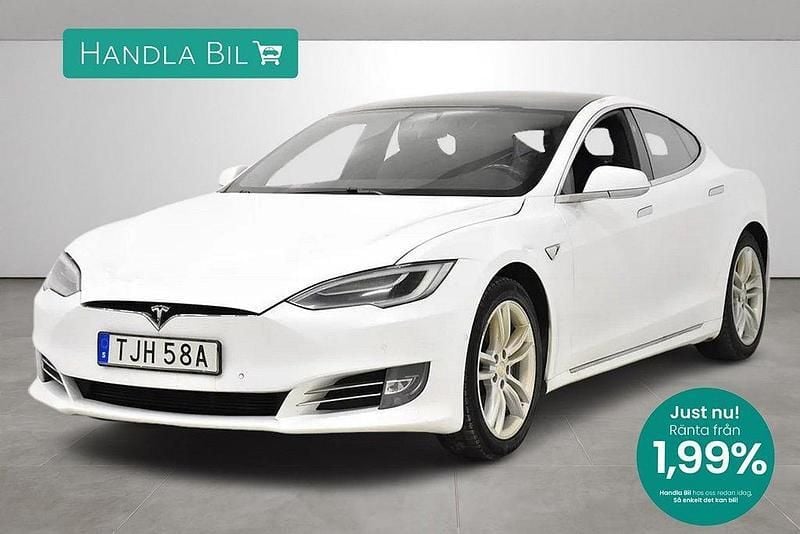 Vit Begagnad 2019 Tesla Model S Long Range Sedan | 289 900 kr (Marknadspris) - Bild 1/3