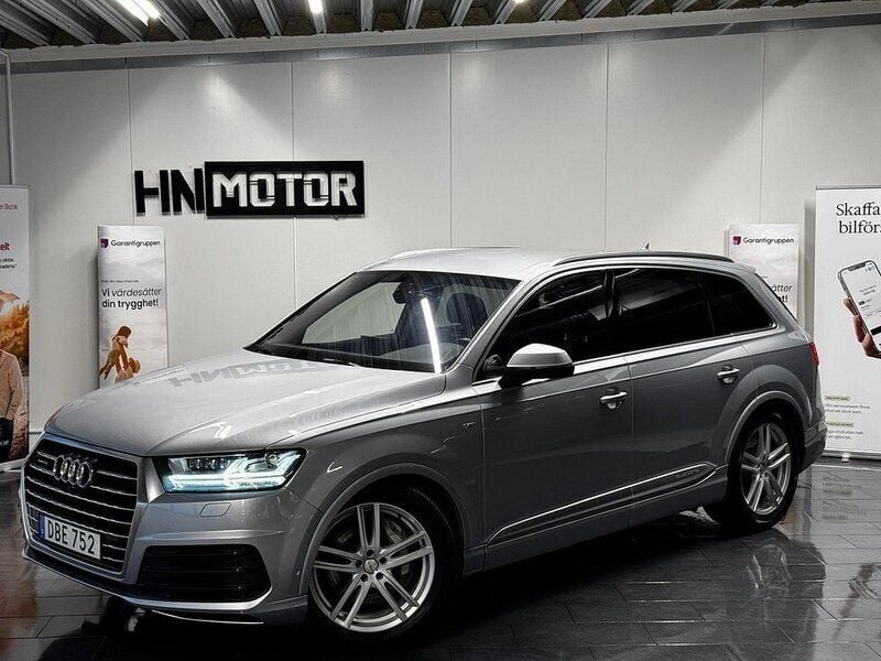Silver Begagnad 2016 Audi Q7 S-Line SUV | 314 900 kr (Marknadspris) - Bild 1/4