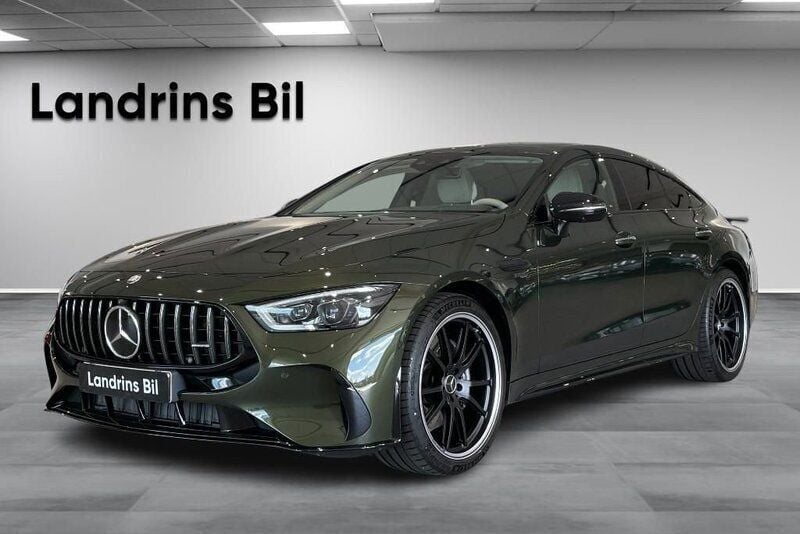 Mörkgrön Begagnad 2024 Mercedes AMG GT 43 Premium Plus Sportkupé | 1 145 000 kr (Dyr) - Bild 1/4