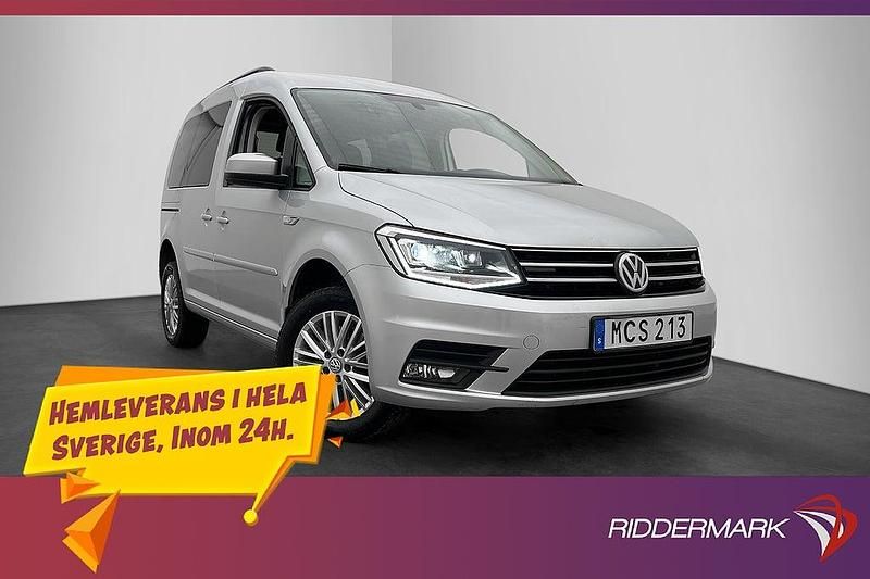 Silver Begagnad 2015 VW Caddy Minibuss | 194 900 kr - Bild 1/3