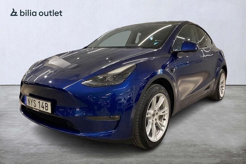 Blå Begagnad 2022 Tesla Model Y Long Range AWD SUV | 329 900 kr (Bra pris) - Bild 1/4