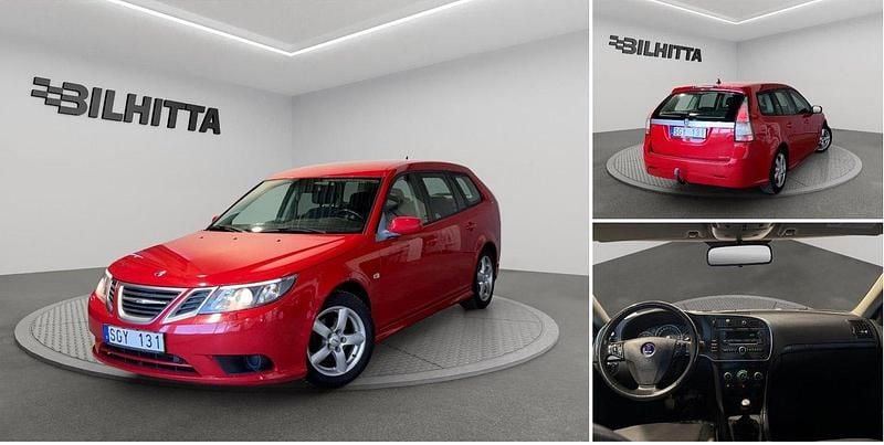 Röd Begagnad 2009 Saab 9-3 Linear Kombi | 39 000 kr (Marknadspris) - Bild 1/4