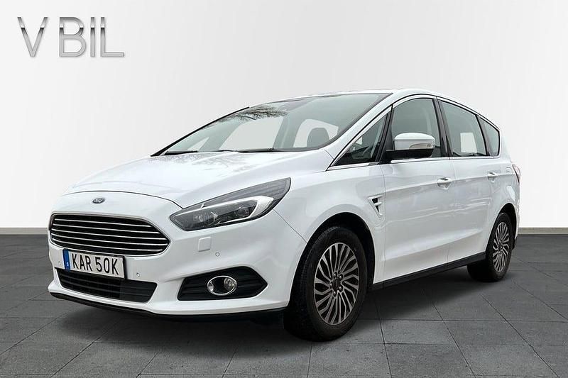 Vit Begagnad 2019 Ford S-MAX S Minibuss | 164 800 kr (Marknadspris) - Bild 1/4