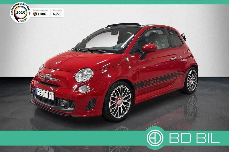 Röd Begagnad 2015 Abarth 595C Turismo Cab | 153 600 kr - Bild 1/3