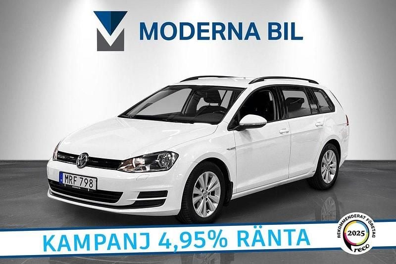 Vit Begagnad 2015 VW Golf VII Kombi | 139 400 kr (Marknadspris) - Bild 1/4