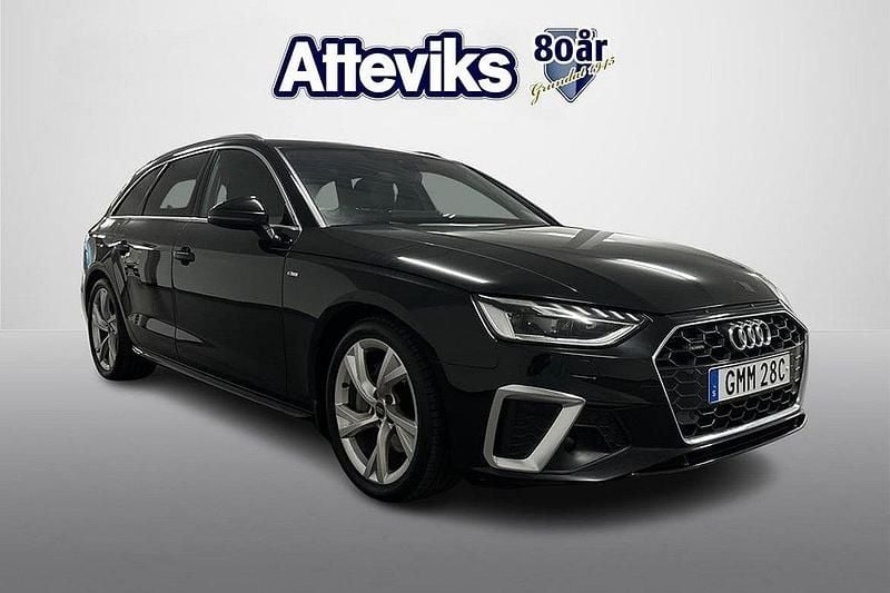 Mytsvart metallic Begagnad 2022 Audi A4 S-Line Kombi | 339 900 kr (Marknadspris) - Bild 1/4