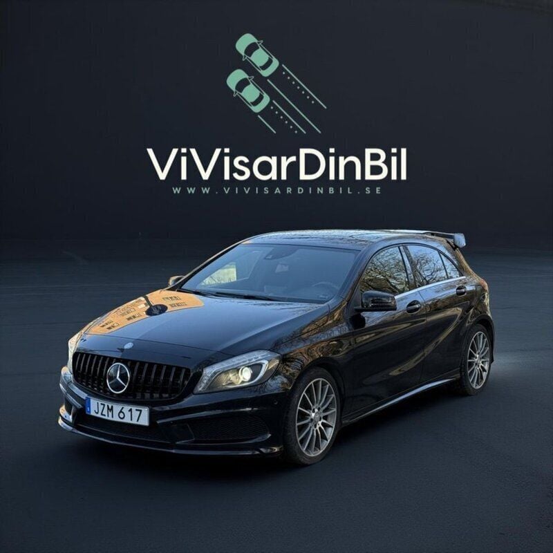 Svart Begagnad 2015 Mercedes A180 AMG Halvkombi | 164 800 kr (Marknadspris) - Bild 1/4