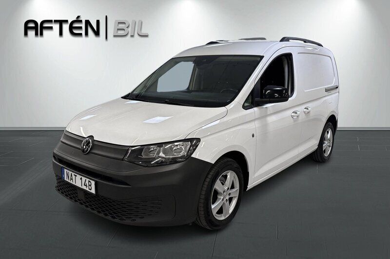 Vit Begagnad 2021 VW Caddy Minibuss | 249 980 kr (Marknadspris) - Bild 1/3