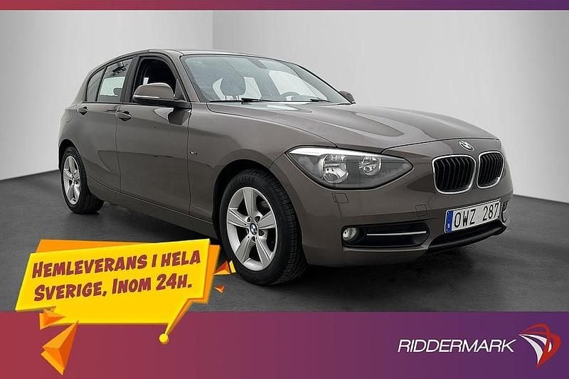 Brun Begagnad 2012 BMW 118 Sport Line Halvkombi | 124 900 kr (Marknadspris) - Bild 1/3