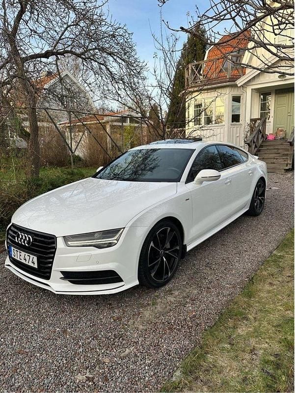 Vit Begagnad 2017 Audi A7 Sportback S-Line Halvkombi | 290 000 kr (Bra pris) - Bild 1/4