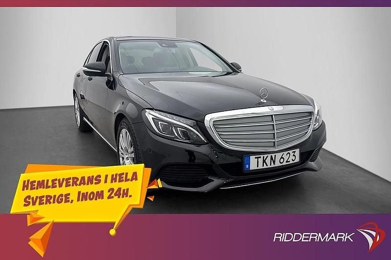 Svart Begagnad 2015 Mercedes C300e Sedan | 229 900 kr - Bild 1/3