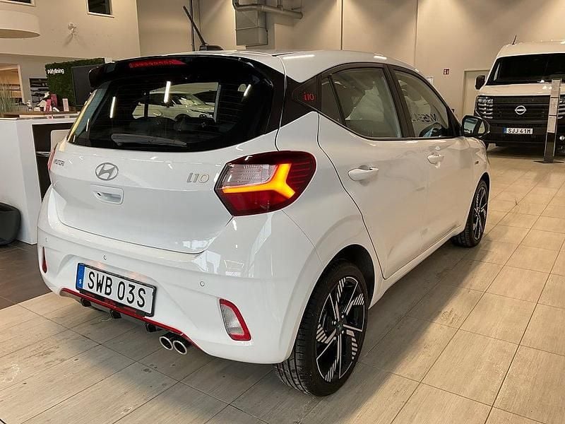 Ny Hyundai i10 N Line 90 HK (66 kW) 2025 Vit Halvkombi