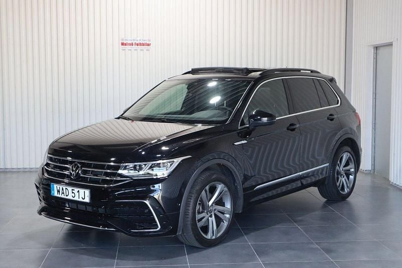 Svart Begagnad 2022 VW Tiguan R-line SUV | 359 900 kr (Bra pris) - Bild 1/4