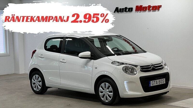 Vit Begagnad 2021 Citroën C1 Feel Halvkombi | 99 900 kr (Marknadspris) - Bild 1/3