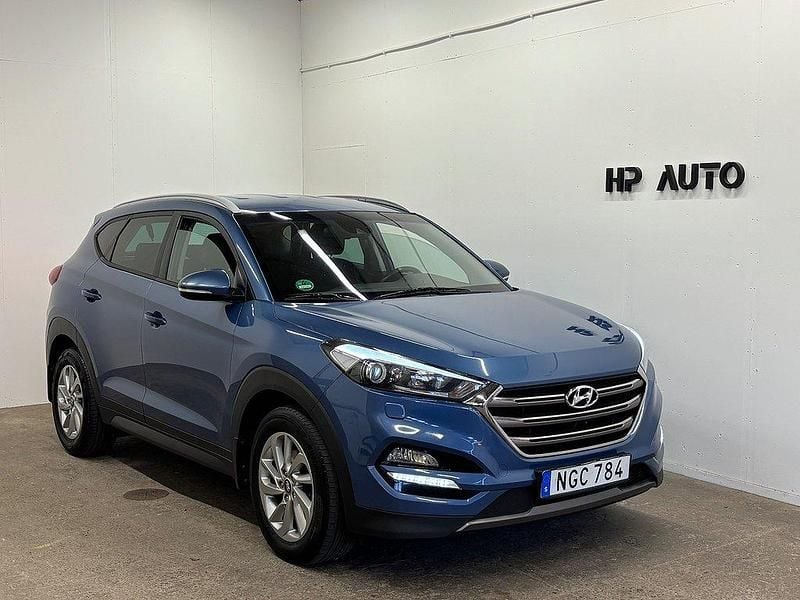 Blå Begagnad 2016 Hyundai Tucson Comfort SUV | 105 500 kr (Marknadspris) - Bild 1/4