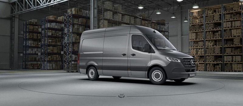 Grå (selenitgrå metallic) Ny 2025 Mercedes Sprinter Van | 636 250 kr - Bild 1/4