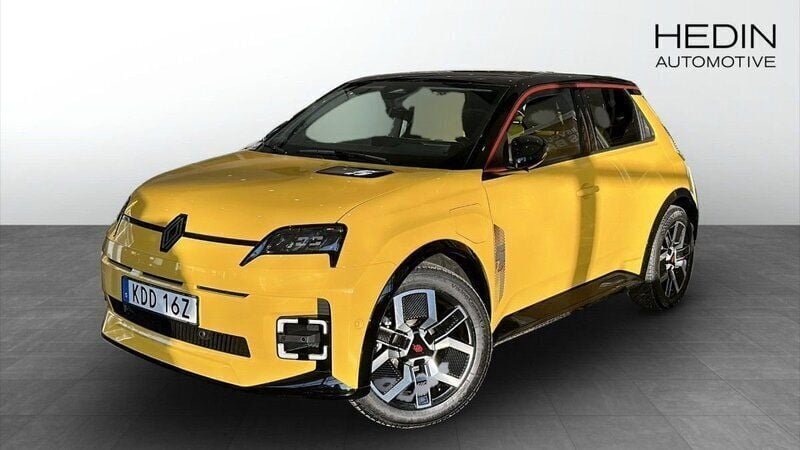 Ny Renault R5 Iconic 110 kW (150 HK) 2025 Gul Halvkombi