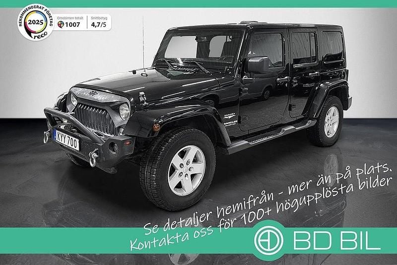 Svart Begagnad 2014 Jeep Wrangler Unlimited Sahara SUV | 349 900 kr (Marknadspris) - Bild 1/3