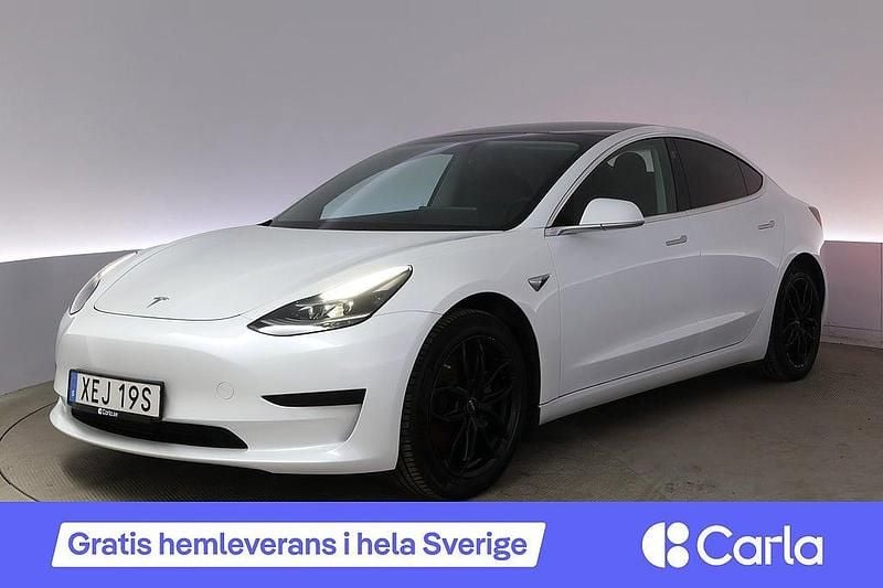 Begagnad Tesla Model 3 Standard Range Plus 239 kW (325 HK) 2020 Vit Sedan