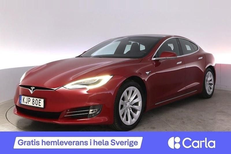 Röd Begagnad 2019 Tesla Model S Standard Range Halvkombi | 293 900 kr (Bra pris) - Bild 1/4