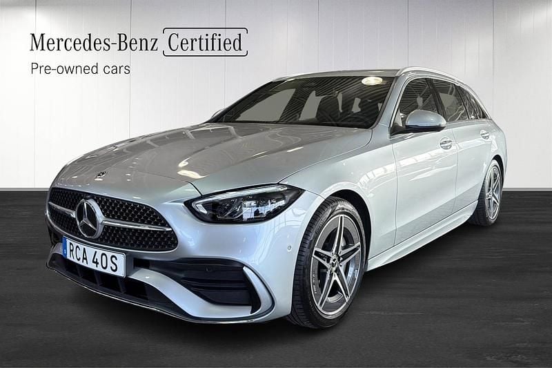 Svart Begagnad 2024 Mercedes C200 AMG line Kombi | 439 900 kr (Bra pris) - Bild 1/4