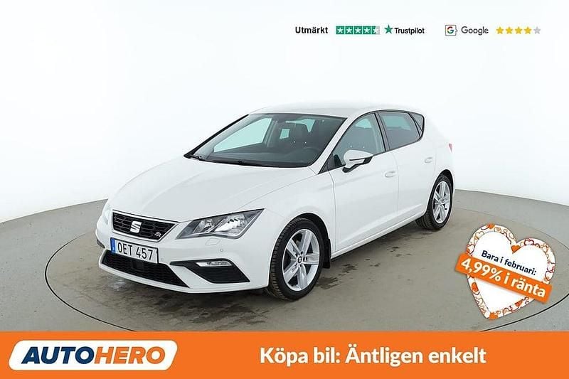 Vit Begagnad 2018 Seat Leon FR Halvkombi | 148 000 kr (Lite dyr) - Bild 1/4