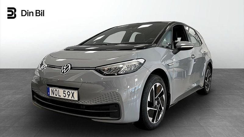 Grå (moonstone grey black) Begagnad 2022 VW ID.3 Pro Performance Halvkombi | 289 800 kr (Bra pris) - Bild 1/4