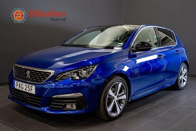 Begagnad Peugeot 308 GT-line 131 HK (96 kW) 2019 Blå Halvkombi