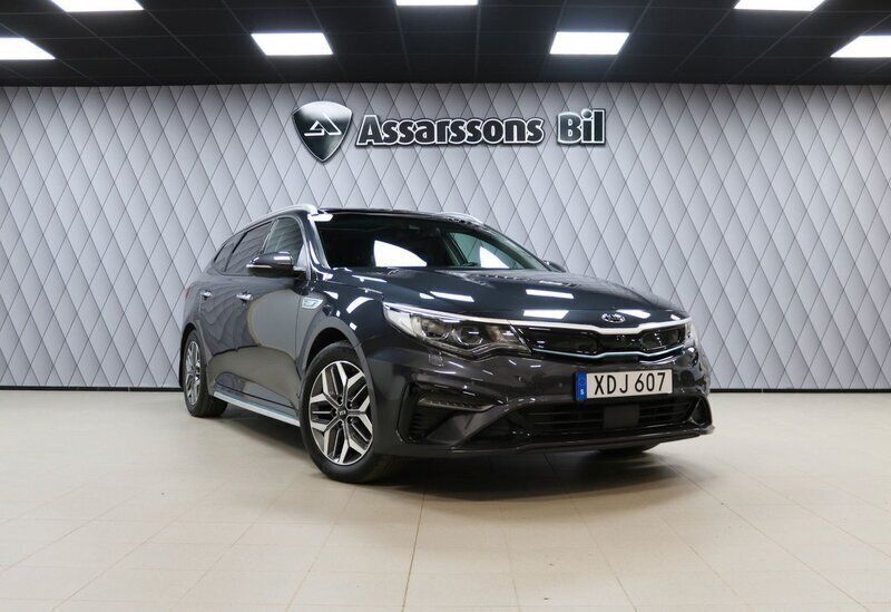 Grå Begagnad 2019 Kia Optima Hybrid Advance Sedan | 239 900 kr (Lite dyr) - Bild 1/3